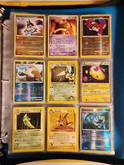 Pokemon Collection Binder Vintage Lot of Cards Holos Rares WoTC Prime Reverses - Image 1