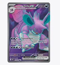 Pokemon Team Rockets Nidoking TCG Full Art Card 216/182 Destined Rivals - Image 1