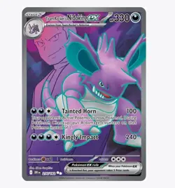 Pokemon Team Rockets Nidoking TCG Full Art Card 216/182 Destined Rivals - Image 2