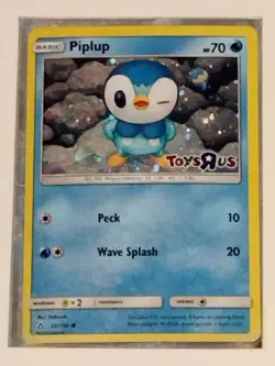 Pokemon Piplup Holo Foil Exclusive Toys R Us Promo Card 32/156 - Image 3