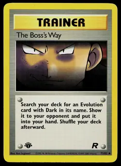 Pokemon Card - The Boss's Way Team Rocket 1st Edition 73/82 Uncommon - Image 3