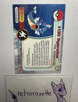Topps Series 3 Pokémon TV Animation Card #130 Gyarados Regular LP - Image 2