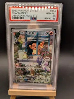 PSA 10 🔥 Charmander 044 Sv: Scarlet & Violet Promo Cards Holo Obsidian Flames - Image 1