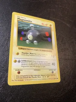 Pokemon Card Shadowless Magnemite 53/102 1999 WOTC Vintage Base Set - Image 6