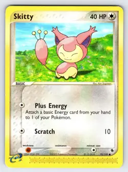 Skitty 70/109 2003 EX Ruby & Sapphire Pokemon Card TCG e-Reader Common - Mp - Image 3