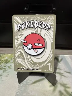 BLACKOUT 1st Edition Pokederp Achu Pikachu 10/25 Fan Art Custom Derpy Card - Image 2