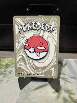 BLACKOUT 1st Edition Pokederp Achu Pikachu 10/25 Fan Art Custom Derpy Card - Image 4