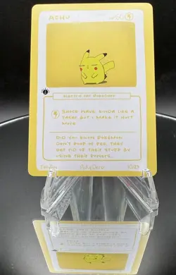 Pokederp Achu 10/25 - Pikachu Pokémon Derpy Fan Art Card - Image 1