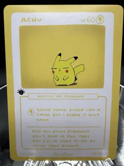 Pokederp Achu 10/25 - Pikachu Pokémon Derpy Fan Art Card - Image 5