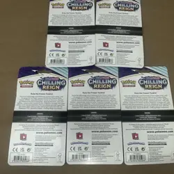 Lot of 5 Pokémon Chilling Reign Blister Packs w/ Promo Cards & Coins SEALED - Image 8