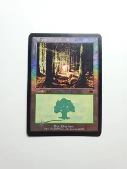 MTG Magic FOIL Forest Basic Land (349) Onslaught John Avon NM - Image 3