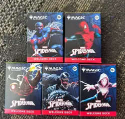 SDCC 2025 Exclusive Magic The Gathering x Spider-Man Welcome 5 Deck Set - Image 1