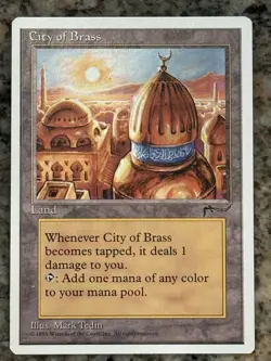 Magic the Gathering (NM) City Of Brass  Chronicles  MTG Vintage 1995 - Image 1