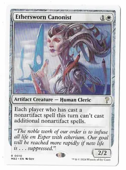 MTG Ethersworn Canonist White Border Mystery Booster 2 (MB2) Rare #0010 Unplayed - Image 1