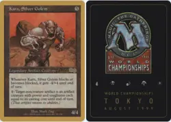 Karn, Silver Golem - Kai Budde - 1999 ~ Lightly Played World Championship J MTG - Image 1