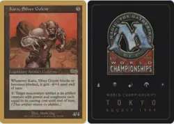 Karn, Silver Golem - Kai Budde - 1999 ~ Lightly Played World Championship J MTG - Image 2