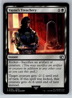Vayne's Treachery Foil Final Fantasy Magic the Gathering MTG - Image 1