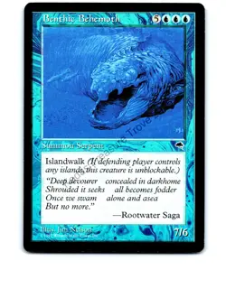 Benthic Behemoth Blue #54 Rare Tempest MTG NP Near Mint or Better - Image 3