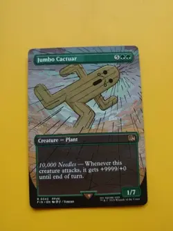 Jumbo Cactuar. FIN R0343 Plant  Magic the Gathering Card. - Image 1