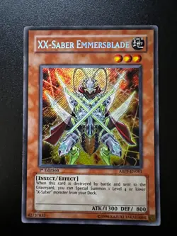 XX-Saber Emmersblade ABPF-EN081 Secret Rare 1st Edition Light Play+ Yugioh - Image 3