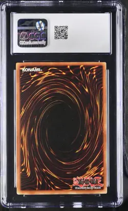 YuGiOh Legend Of Blue Eyes LOB-052 Dark Hole 1st edition Super Rare Wavy CGC 8 - Image 2