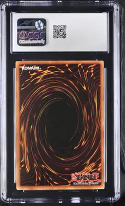 YuGiOh Legend Of Blue Eyes LOB-052 Dark Hole 1st edition Super Rare Wavy CGC 8 - Image 4