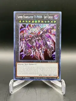 Yugioh Super Starslayer TY-PHON-Sky Crisis RA04-EN072 Secret Rare 1st Ed NM/M - Image 1