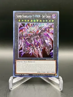 Yugioh Super Starslayer TY-PHON-Sky Crisis RA04-EN072 Secret Rare 1st Ed NM/M - Image 3