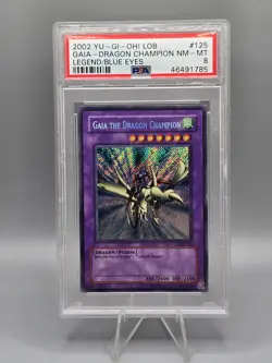 2002 Yu-Gi-Oh Gaia The Dragon Champion PSA 8 Lob Ultra Rare English - Image 3