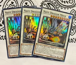 YU-GI-OH!  3x Navy Dragon Mech DIFO-EN082 Super Rare 1st Ed NM - Image 1