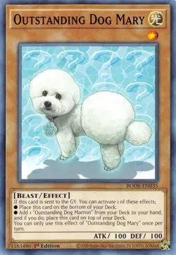 Outstanding Dog Mary BODE-EN035 Yu-Gi-Oh! Card NM 1st Edition - Image 9