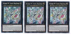 3x Number 99: Utopia Dragonar 1st Edition Secret Rare BROL-EN057 Yu-Gi-Oh! - Image 1