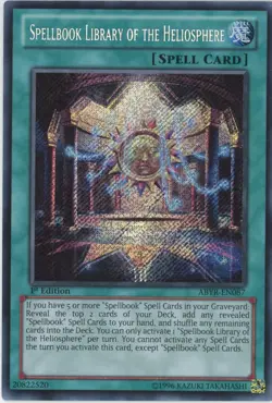 Yugioh Spellbook Library Of The Heliosphere ABYR-EN087 Secret Rare 1st Ed  NM/LP - Image 1