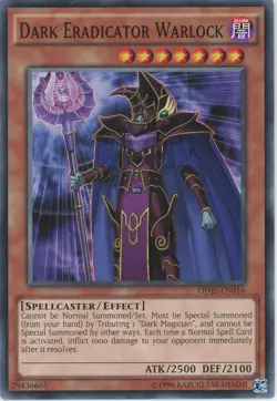 Yugioh Dark Eradicator Warlock  OP02-EN016 Common NM - Image 2