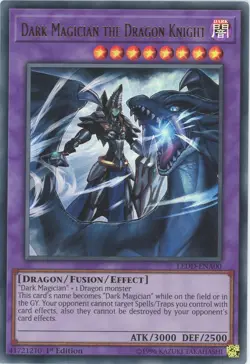 Yugioh  Dark Magician The Dragon Knight LEDD-ENA00 Ultra Rare 1st Edition LP - Image 1