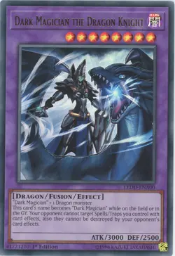 Yugioh  Dark Magician The Dragon Knight LEDD-ENA00 Ultra Rare 1st Edition LP - Image 2