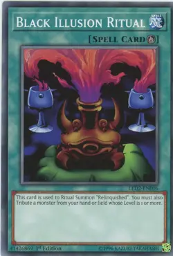 Yugioh Black Illusion Ritual LED2-EN006 Common 1st Edition NM x3 Play Set - Image 1
