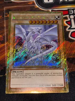 YUGIOH! Blue-Eyes White Dragon MVP1-ENGV4 Gold Secret Rare Limited Edition NM - Image 1