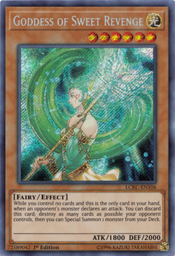 Goddess of Sweet Revenge [LCKC-EN106] Secret Rare Lightly Played 1st Edition - Y - Image 2