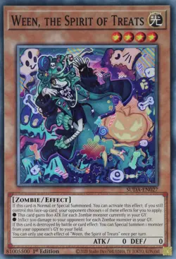 YuGiOh Ween, the Spirit of Treats SUDA-EN027 Common 1st Edition - Image 1