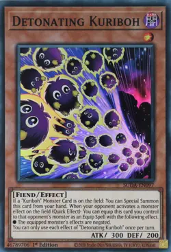 YuGiOh Detonating Kuriboh SUDA-EN097 Super Rare 1st Edition - Image 2