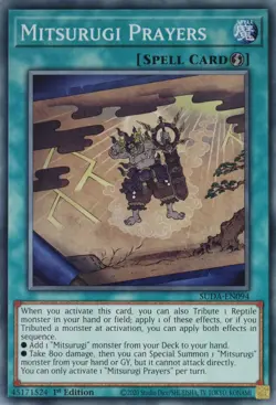 YuGiOh Mitsurugi Prayers SUDA-EN094 Common 1st Edition - Image 1