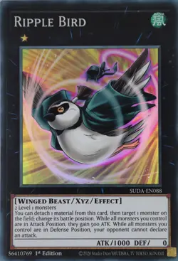 YuGiOh Ripple Bird SUDA-EN088 Super Rare 1st Edition - Image 1