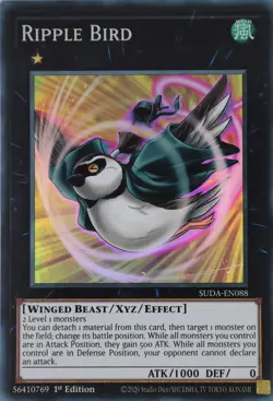 YuGiOh Ripple Bird SUDA-EN088 Super Rare 1st Edition - Image 2