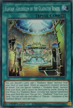 YuGiOh Flavian - Colosseum of the Gladiator Beasts SUDA-EN060 Common 1st Edition - Image 1