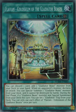 YuGiOh Flavian - Colosseum of the Gladiator Beasts SUDA-EN060 Common 1st Edition - Image 2
