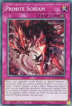 YuGiOh Primite Scream SUDA-EN076 Common 1st Edition - Image 1