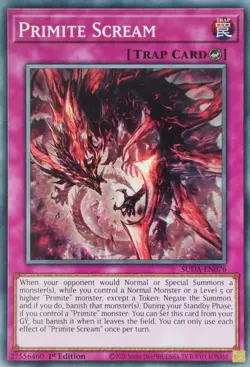 YuGiOh Primite Scream SUDA-EN076 Common 1st Edition - Image 2