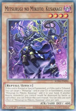 YuGiOh Mitsurugi no Mikoto, Kusanagi SUDA-EN090 Common 1st Edition - Image 1