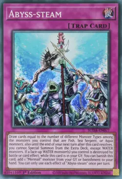 YuGiOh Abyss-steam SUDA-EN077 Super Rare 1st Edition - Image 1